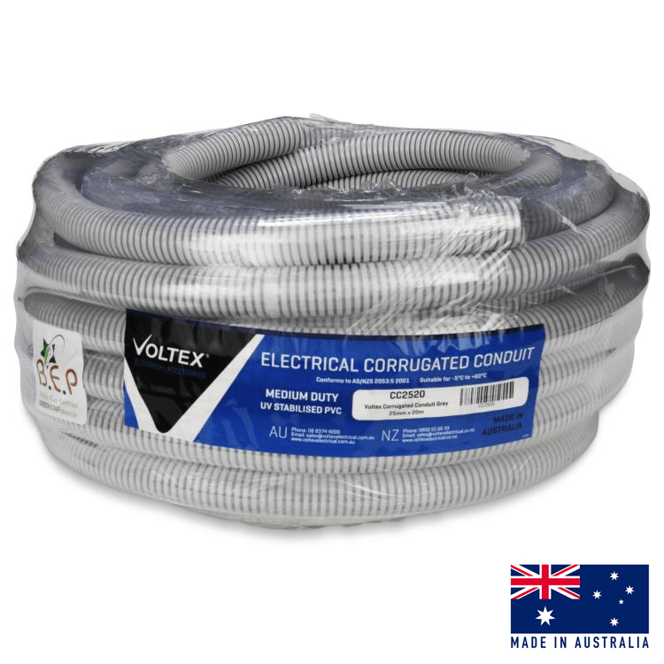 CC2525 Voltex Corrugated Conduit Grey 25mm x 20m