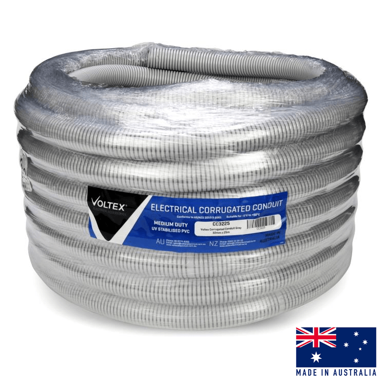 CC3225 Voltex Corrugated Conduit Grey 32mm x 25m