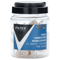 Voltex Cable Connector Double Screw 2 x 16mm² - 10 Pack
