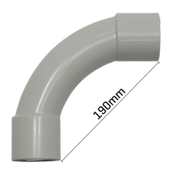 Grey bend 40mm Pk10
