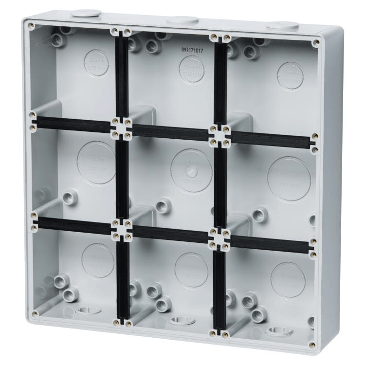 C66E9 Voltex Nine Gang Mounting Enclosure (Back Box)