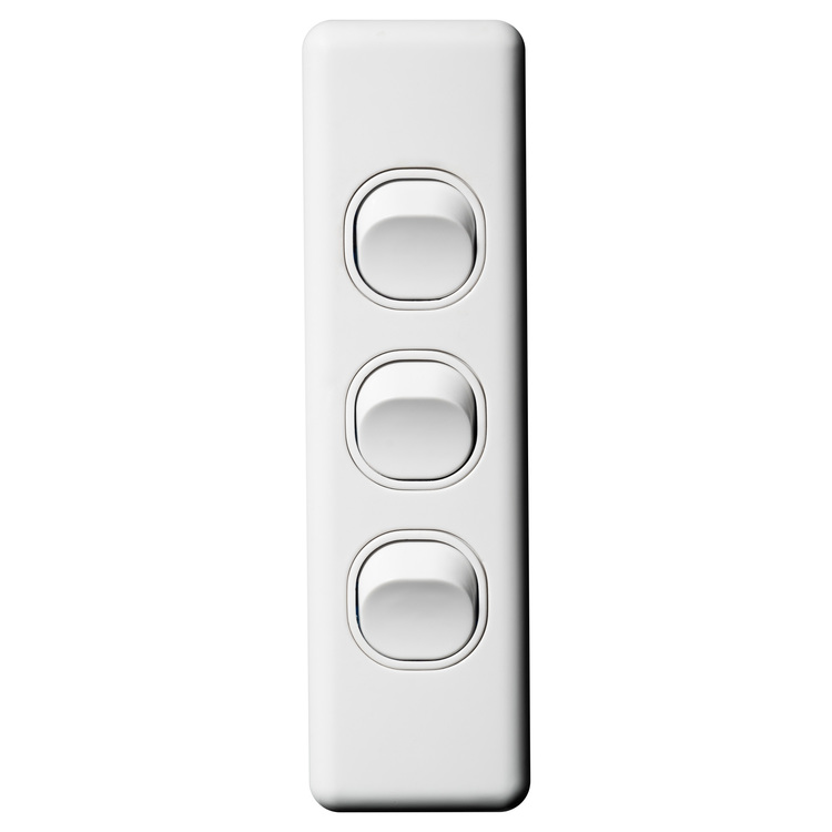 CSW3A Voltex Classic 3 Gang Architrave Switch 250V 16AX