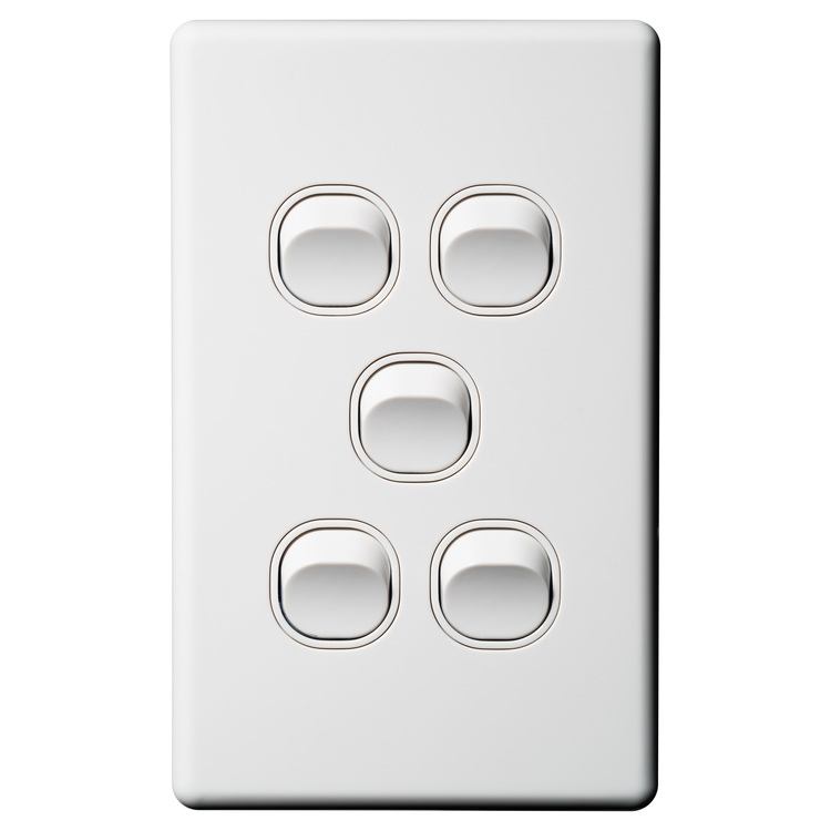 CSW5 Voltex Classic 5 Gang Switch 250V 16AX