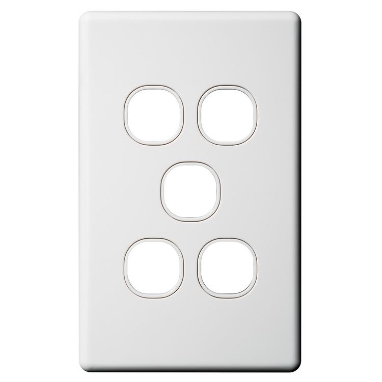 CSW5P Voltex Classic 5 Gang Switch Plate
