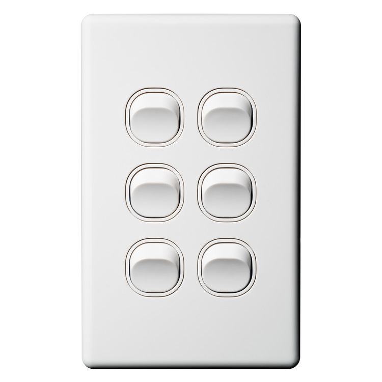 CSW6 Voltex Classic 6 Gang Switch 250V 16AX