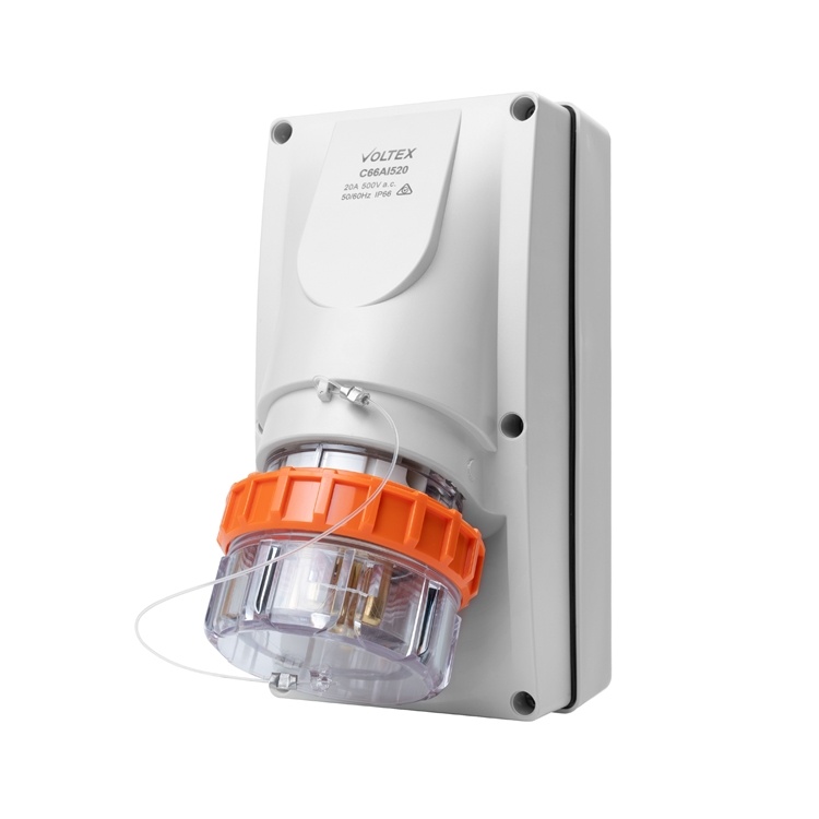 C66AI520 IP66 Appliance Inlet 500V 20A 5 Round Pins