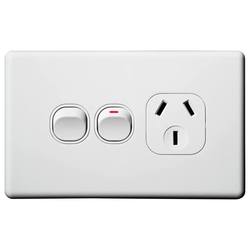 Voltex Classic Single Power Outlet with Extra Switch 250V 10A