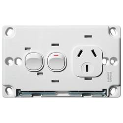 Voltex Classic Single Power Outlet with Extra Switch 250V 10A