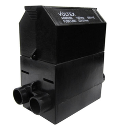100A HRC Fuse Holder Front Wired - Black