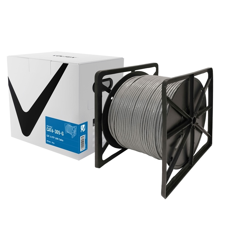 GREY Cat6 UTP LAN Cable - 305m GREY Cat6 UTP LAN cable, 305m box.