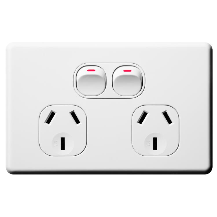 SLPP2H Voltex Shadowline Double Power Outlet 250V 10A