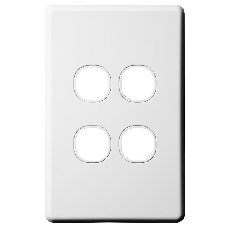 SLSW4P Voltex Shadowline 4 Gang Switch Plate