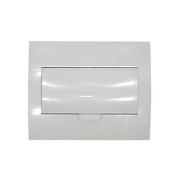White Door Flush Mounting Switchboard - 12 way - Metal Back