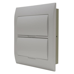 SBF-24W White Door Flush Mounting Switchboard - 24 way - Metal Back