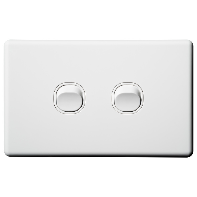 CSW2H Voltex Classic Horizontal 2 Gang Switch 250V 16AX