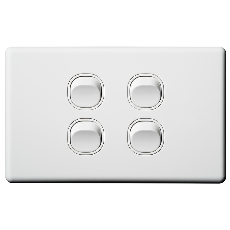 CSW4H Voltex Classic Horizontal 4 Gang Switch 250V 16AX