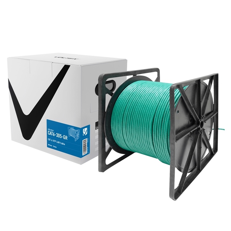 GREEN Cat6 UTP LAN Cable - 305m GREEN Cat6 UTP LAN Cable, 305m Fluke Tested