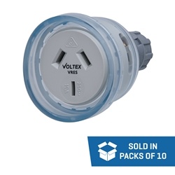 Voltex 10A 3 Pin Extension Socket - 10 Pack