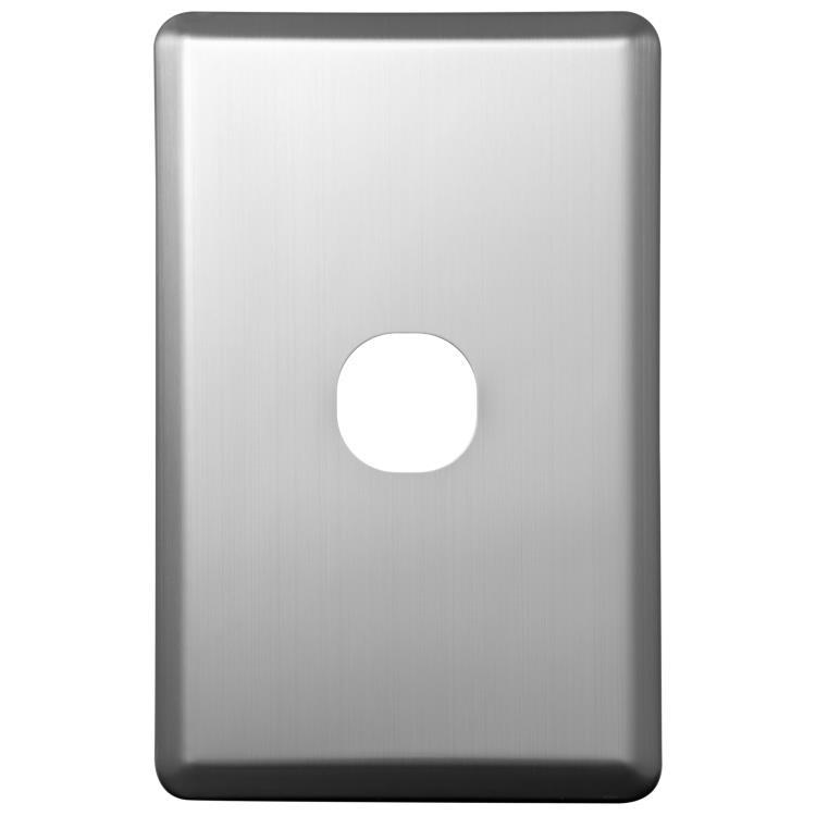 SLSW1PS Voltex Shadowline Stainless Steel Cover Plate for 1 Gang Switch