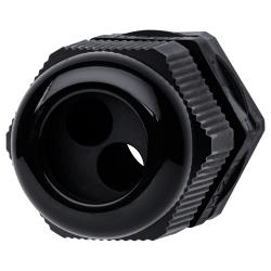 Voltex Nylon Multi-Hole Cable Gland 25mm 2 Hole x 8mm - 15 Pack