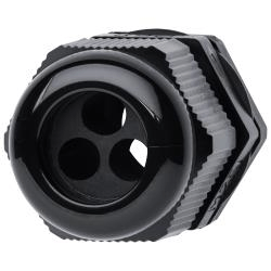 Voltex Nylon Multi-Hole Cable Gland 25mm 3 Hole x 7mm - 15 Pack