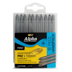 PH2100SH Phillips #2 Power Drive Bit - PH2 x 100mm - 10 Pack