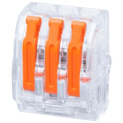Voltex 3-Conductor terminal block with levers - 100 Pack