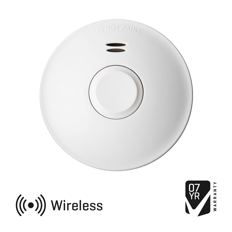 SAS115BW Voltex Smoke Alarm Surface Mounted Photoelectric with 10 years Lithium battery and wireless Interconnection