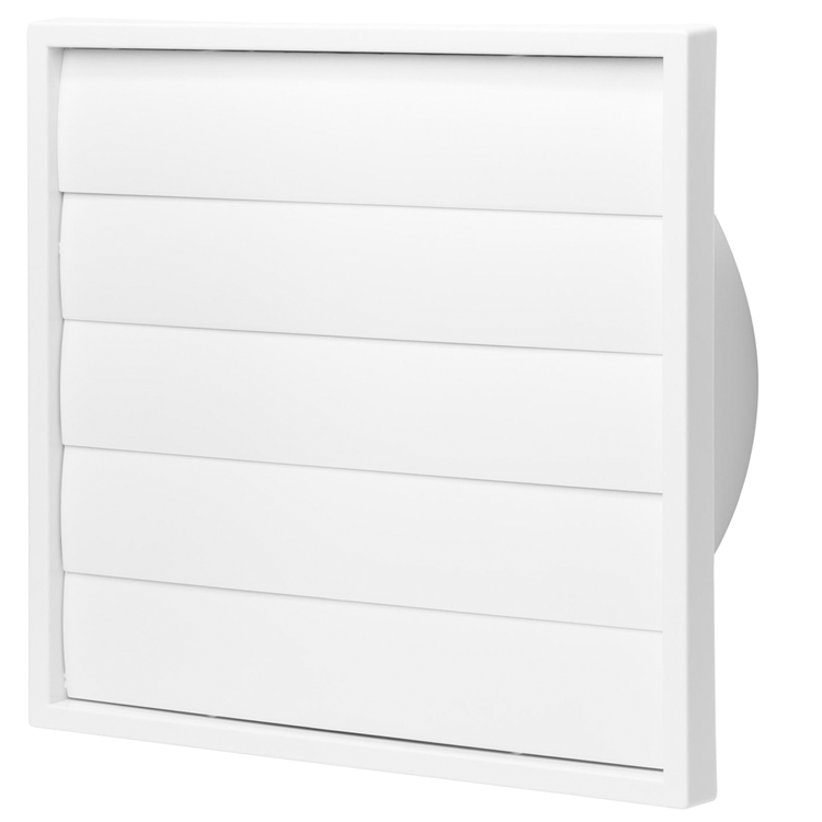 EURO 8WGS Gravity White Louvre Grill 200mm