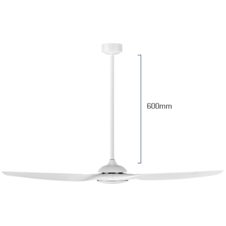 CFERW600 600mm White Extension Rod to Suit the CFW and CFWL