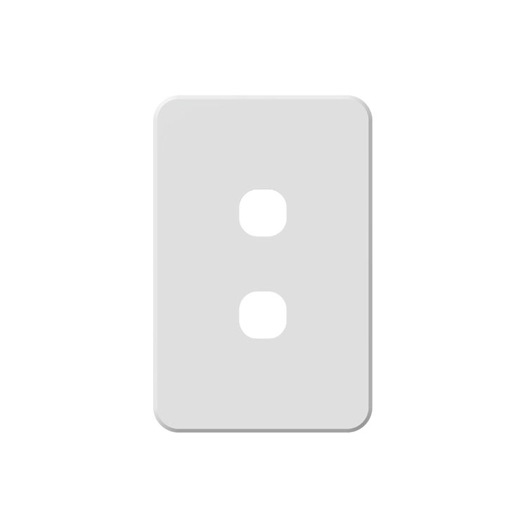 Voltex Aria 2 Gang Switch Plate Matte White